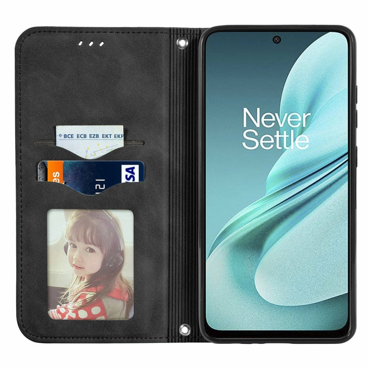 For OnePlus CE 4 Lite Retro Skin Feel Magnetic Flip Leather Phone Case