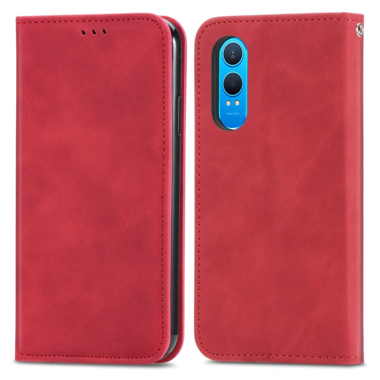 For OnePlus CE 4 Lite Retro Skin Feel Magnetic Flip Leather Phone Case