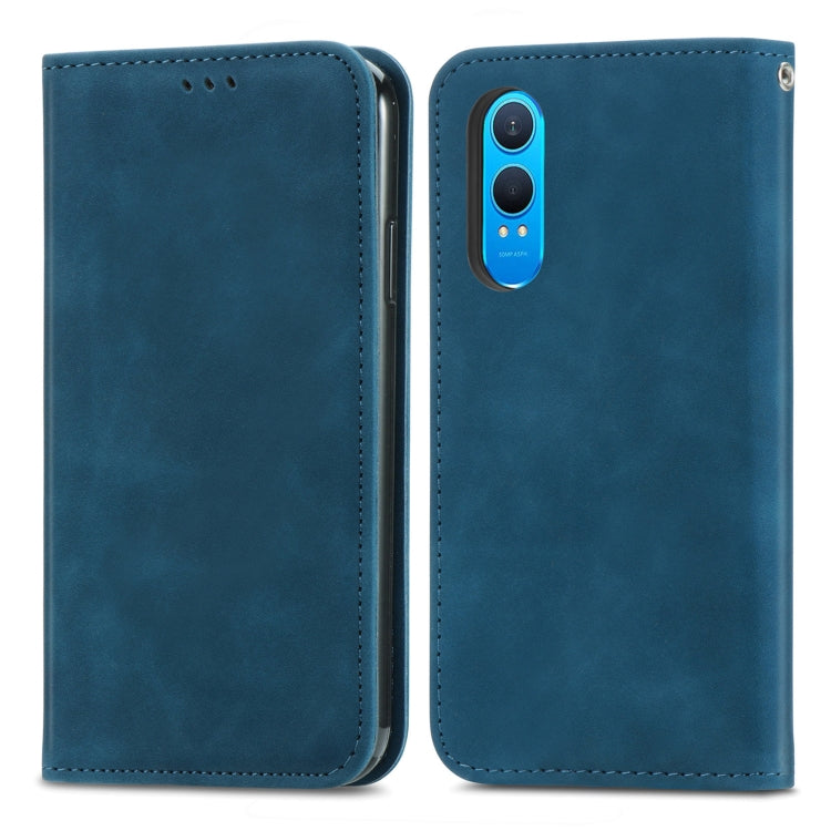 For OnePlus CE 4 Lite Retro Skin Feel Magnetic Flip Leather Phone Case