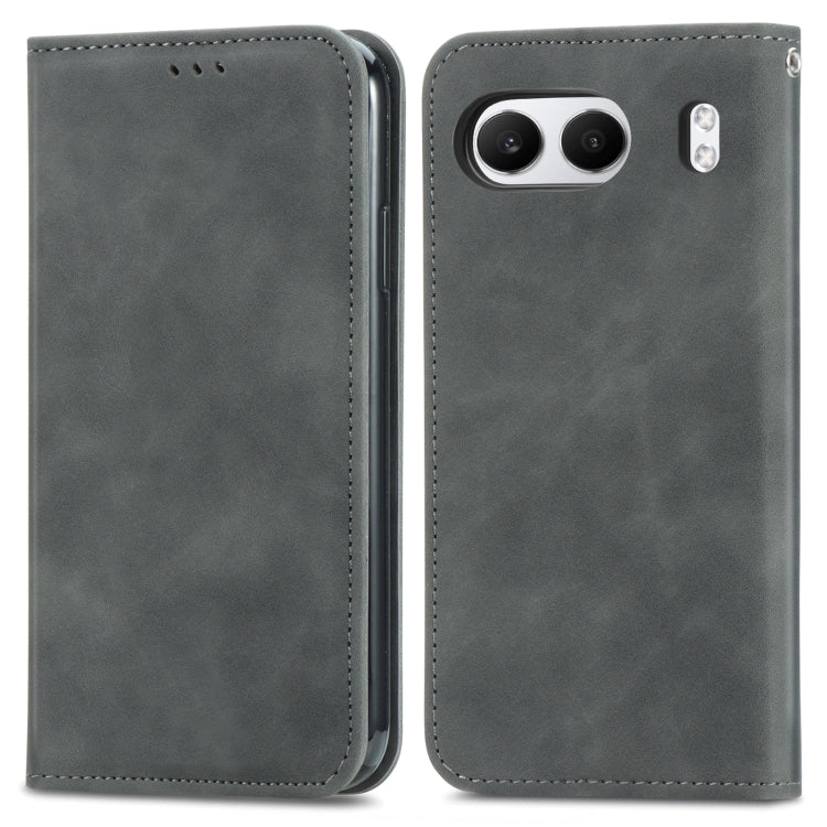 For OnePlus  Nord 4 Retro Skin Feel Magnetic Flip Leather Phone Case