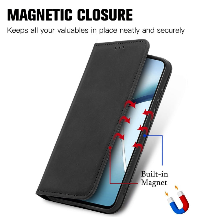 For OnePlus Ace 3 Pro Retro Skin Feel Magnetic Flip Leather Phone Case