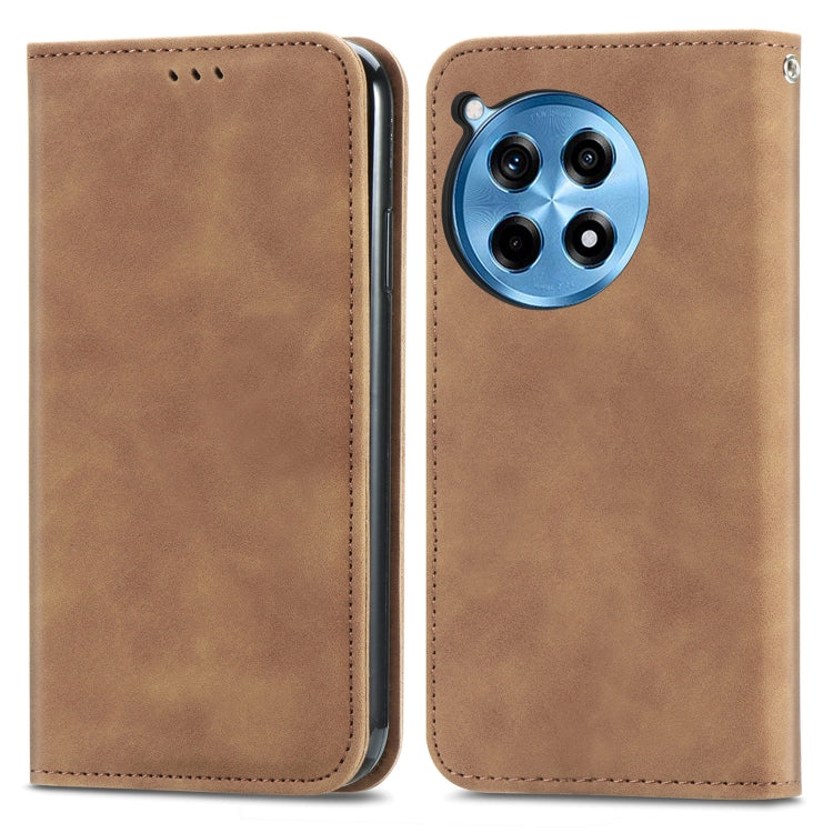 For OnePlus Ace 3 Pro Retro Skin Feel Magnetic Flip Leather Phone Case