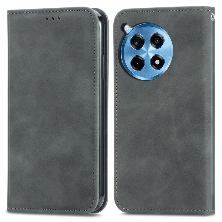 For OnePlus Ace 3 Pro Retro Skin Feel Magnetic Flip Leather Phone Case