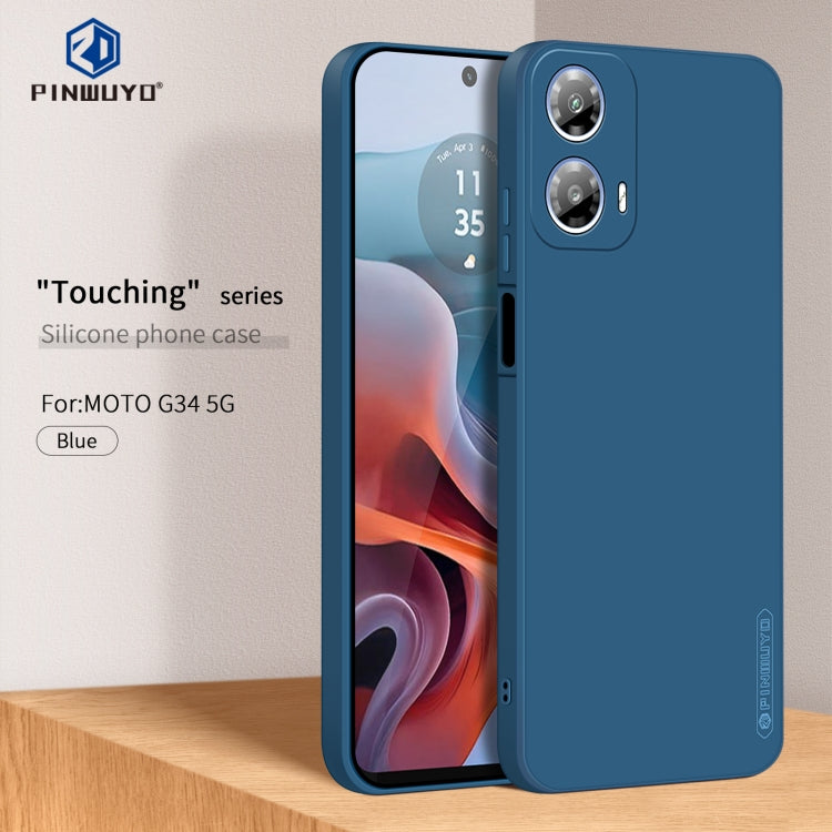 For Motorola Moto G34 5G PINWUYO Sense Series Liquid Silicone TPU Phone Case