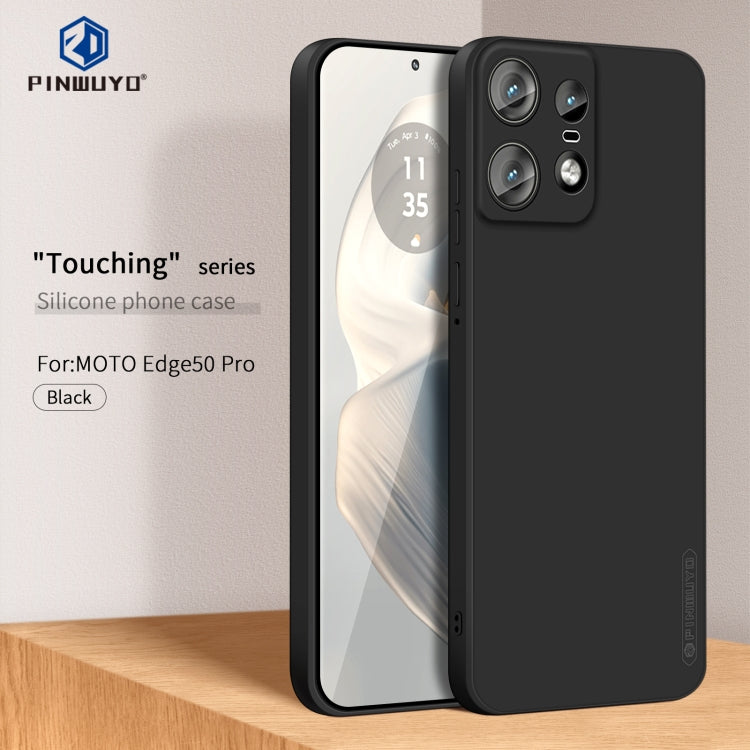 For Motorola Edge 50 Pro PINWUYO Sense Series Liquid Silicone TPU Phone Case