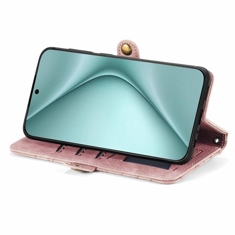 For Huawei Pura 70 Geometric Zipper Wallet Side Buckle Leather Phone Case