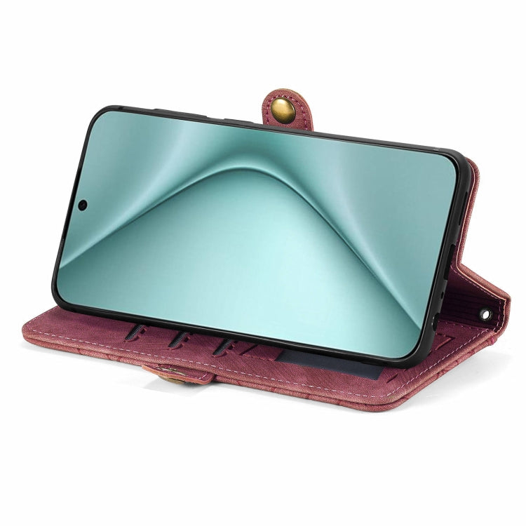 For Huawei Pura 70 Geometric Zipper Wallet Side Buckle Leather Phone Case