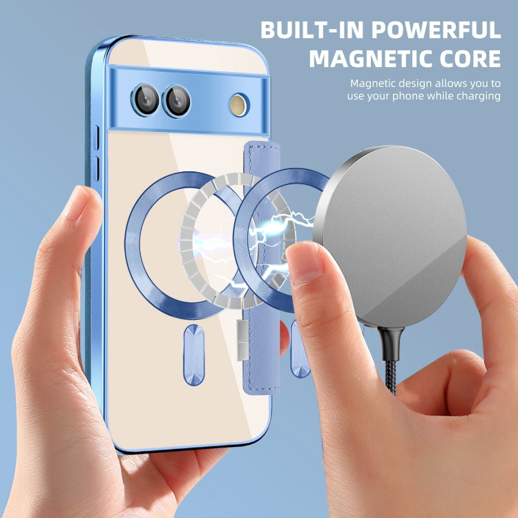 For Google Pixel 8a Shield MagSafe RFID Anti-theft Leather Phone Case