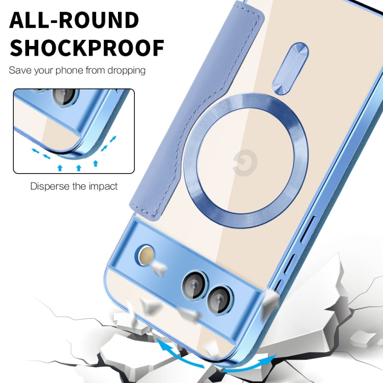 For Google Pixel 8a Shield MagSafe RFID Anti-theft Leather Phone Case