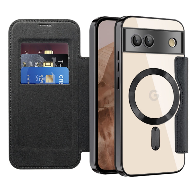 For Google Pixel 8a Shield MagSafe RFID Anti-theft Leather Phone Case