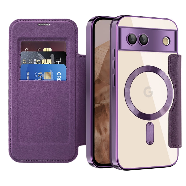 For Google Pixel 8a Shield MagSafe RFID Anti-theft Leather Phone Case
