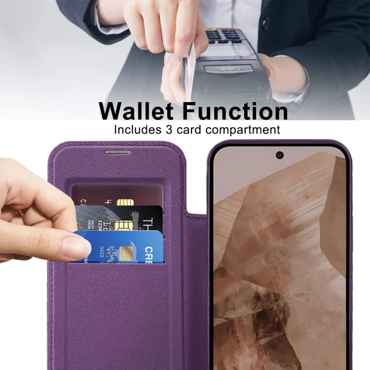 For Google Pixel 8a Shield MagSafe RFID Anti-theft Leather Phone Case