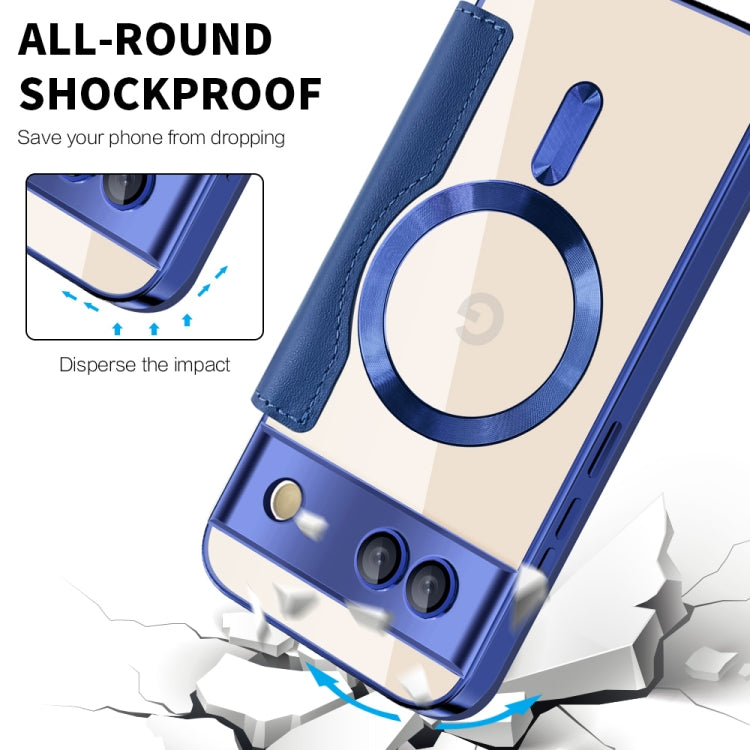 For Google Pixel 8a Shield MagSafe RFID Anti-theft Leather Phone Case