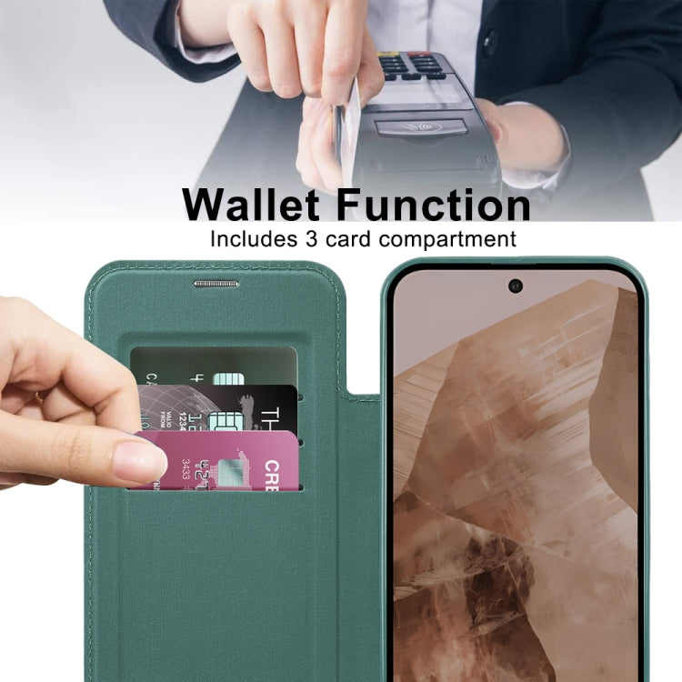For Google Pixel 8a Shield MagSafe RFID Anti-theft Leather Phone Case