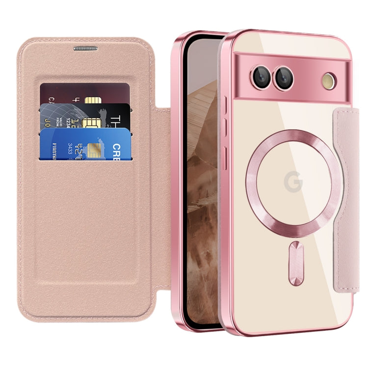 For Google Pixel 8a Shield MagSafe RFID Anti-theft Leather Phone Case
