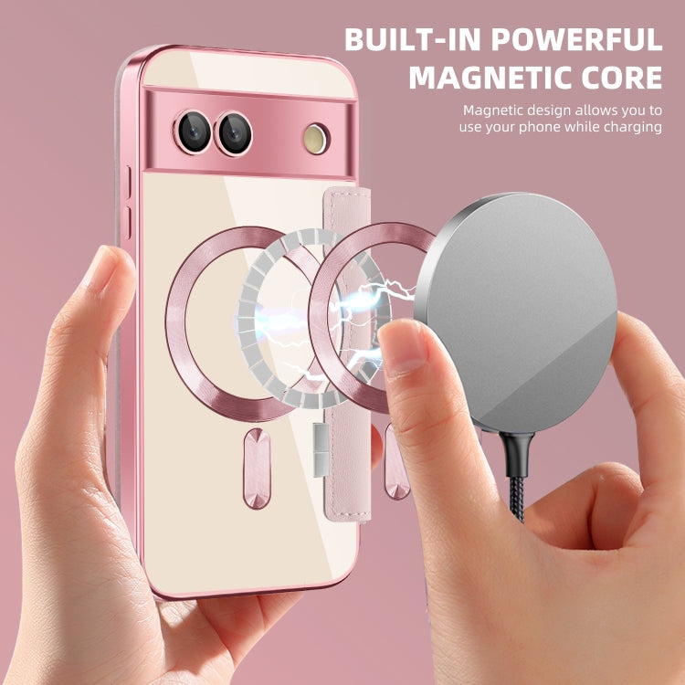 For Google Pixel 8a Shield MagSafe RFID Anti-theft Leather Phone Case