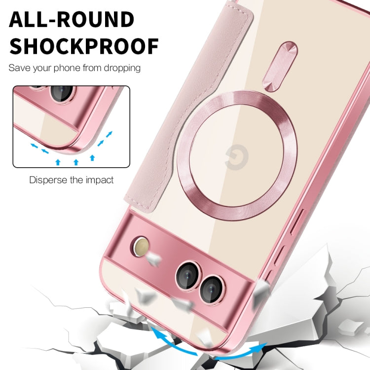For Google Pixel 8a Shield MagSafe RFID Anti-theft Leather Phone Case