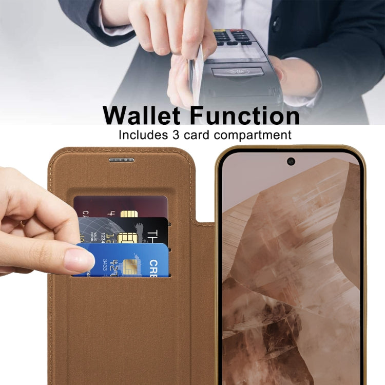 For Google Pixel 8a Shield MagSafe RFID Anti-theft Leather Phone Case