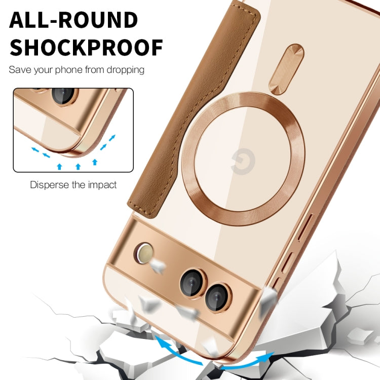 For Google Pixel 8a Shield MagSafe RFID Anti-theft Leather Phone Case