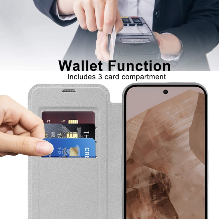 For Google Pixel 8a Shield MagSafe RFID Anti-theft Leather Phone Case