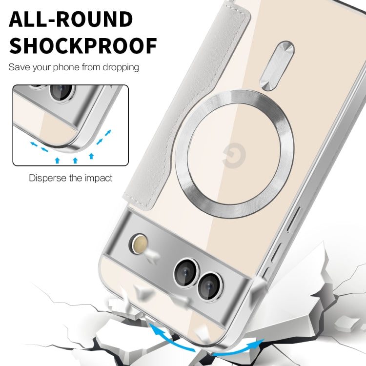 For Google Pixel 8a Shield MagSafe RFID Anti-theft Leather Phone Case