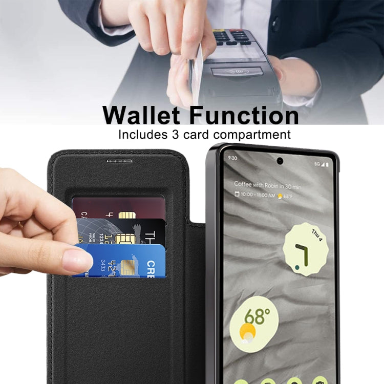 For Google Pixel 7a Shield MagSafe RFID Anti-theft Leather Phone Case