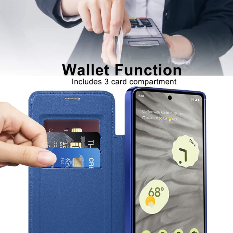 For Google Pixel 7a Shield MagSafe RFID Anti-theft Leather Phone Case