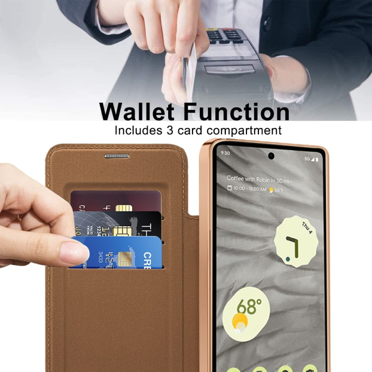 For Google Pixel 7a Shield MagSafe RFID Anti-theft Leather Phone Case