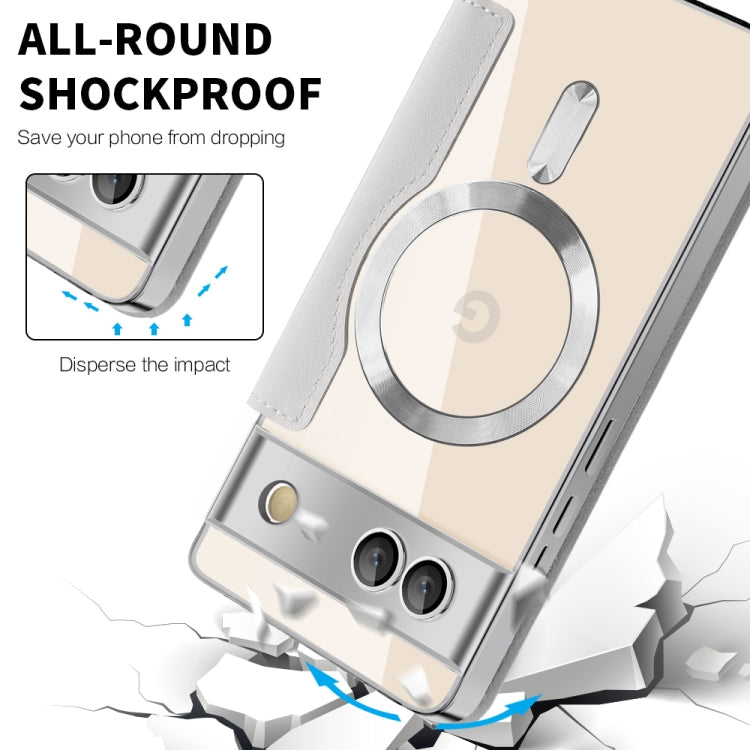 For Google Pixel 7a Shield MagSafe RFID Anti-theft Leather Phone Case