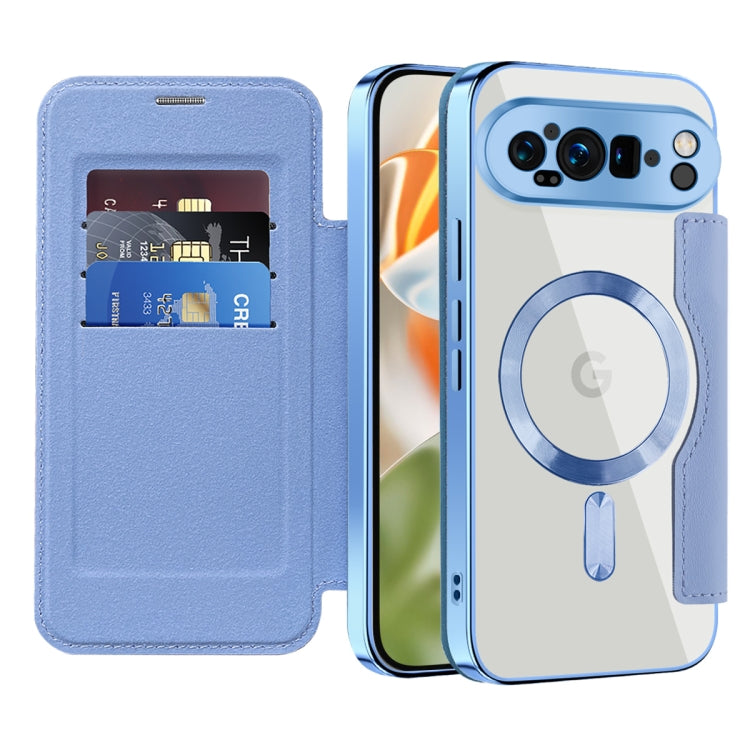 For Google Pixel 9 Pro XL Shield MagSafe RFID Anti-theft Leather Phone Case