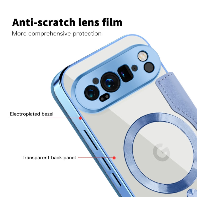 For Google Pixel 9 Pro XL Shield MagSafe RFID Anti-theft Leather Phone Case