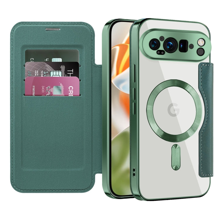 For Google Pixel 9 Pro XL Shield MagSafe RFID Anti-theft Leather Phone Case