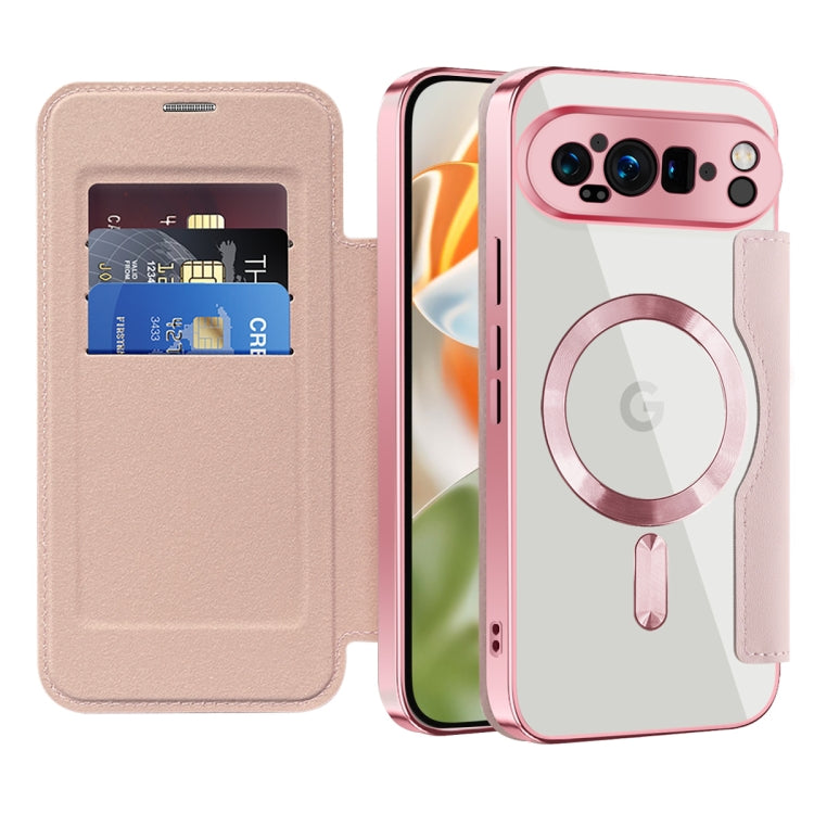 For Google Pixel 9 Pro XL Shield MagSafe RFID Anti-theft Leather Phone Case