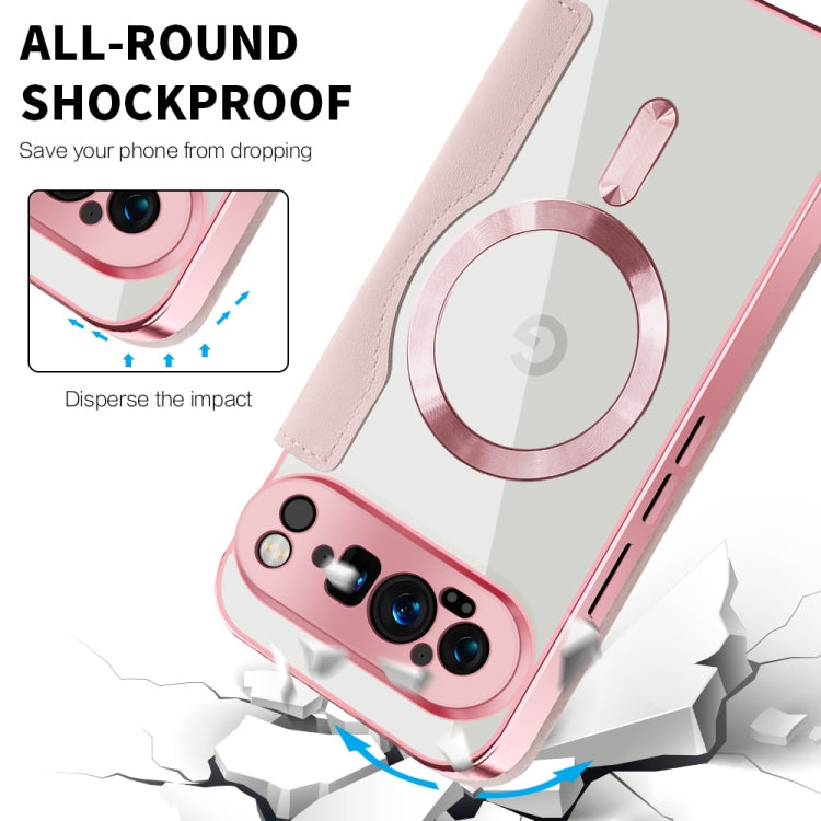 For Google Pixel 9 Pro XL Shield MagSafe RFID Anti-theft Leather Phone Case