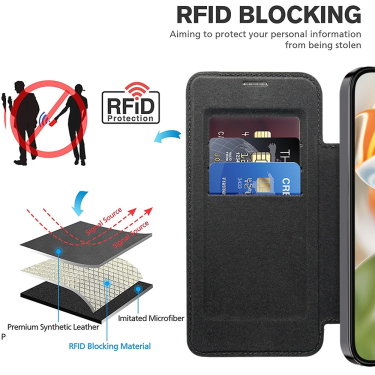 For Google Pixel 9 Pro Shield MagSafe RFID Anti-theft Leather Phone Case
