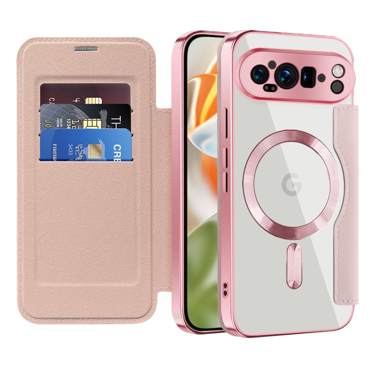 For Google Pixel 9 Pro Shield MagSafe RFID Anti-theft Leather Phone Case