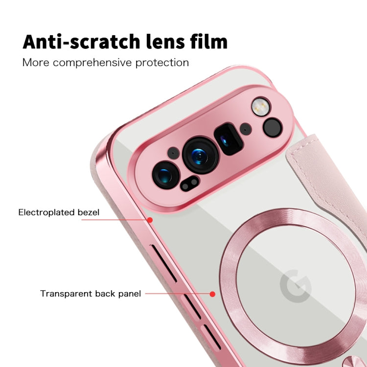 For Google Pixel 9 Pro Shield MagSafe RFID Anti-theft Leather Phone Case
