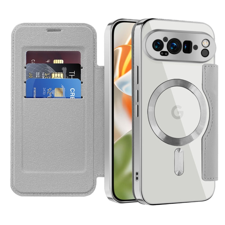 For Google Pixel 9 Pro Shield MagSafe RFID Anti-theft Leather Phone Case