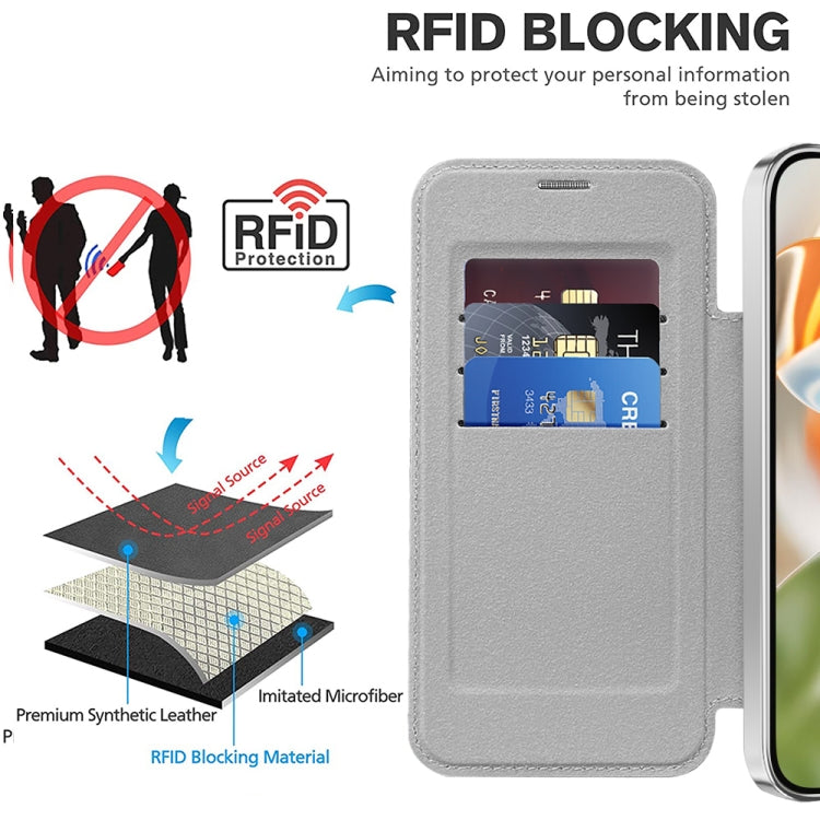 For Google Pixel 9 Pro Shield MagSafe RFID Anti-theft Leather Phone Case