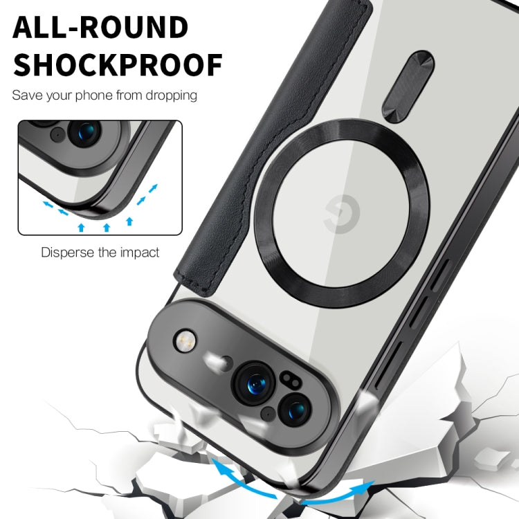 For Google Pixel 9 Shield MagSafe RFID Anti-theft Leather Phone Case