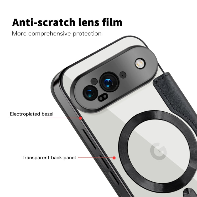 For Google Pixel 9 Shield MagSafe RFID Anti-theft Leather Phone Case