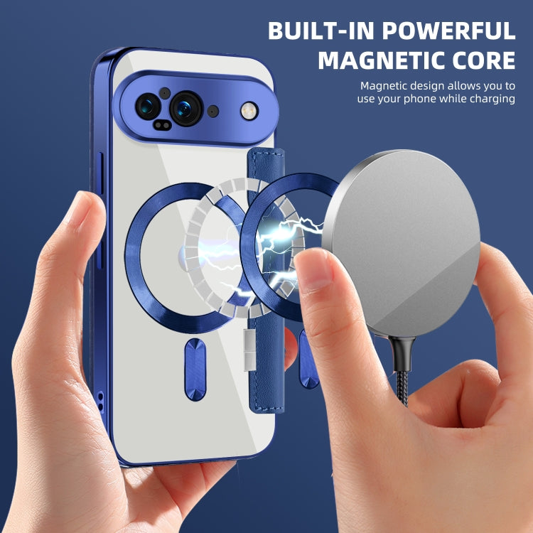For Google Pixel 9 Shield MagSafe RFID Anti-theft Leather Phone Case