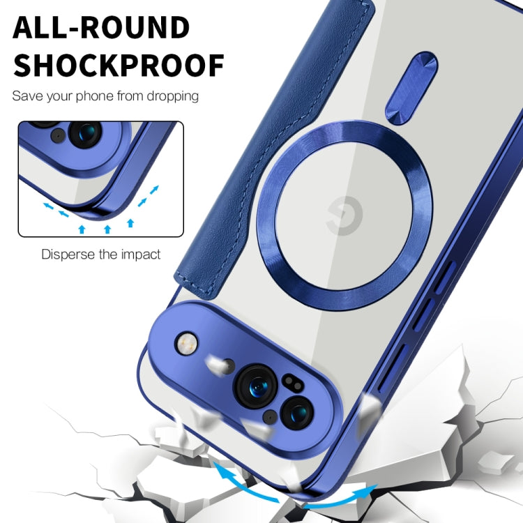 For Google Pixel 9 Shield MagSafe RFID Anti-theft Leather Phone Case