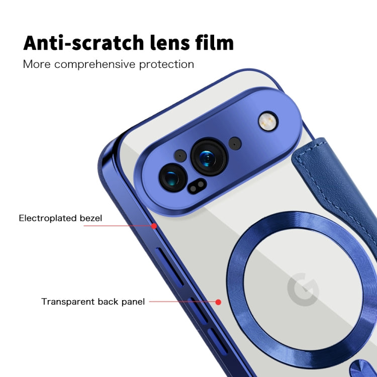 For Google Pixel 9 Shield MagSafe RFID Anti-theft Leather Phone Case