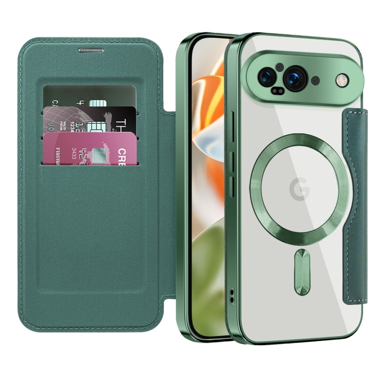 For Google Pixel 9 Shield MagSafe RFID Anti-theft Leather Phone Case