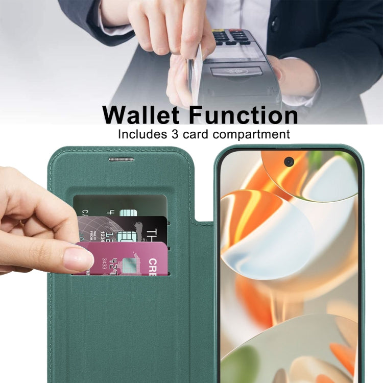 For Google Pixel 9 Shield MagSafe RFID Anti-theft Leather Phone Case