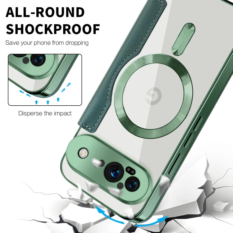 For Google Pixel 9 Shield MagSafe RFID Anti-theft Leather Phone Case