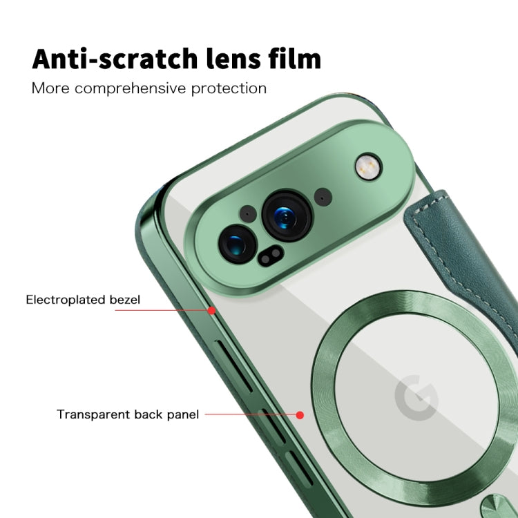 For Google Pixel 9 Shield MagSafe RFID Anti-theft Leather Phone Case