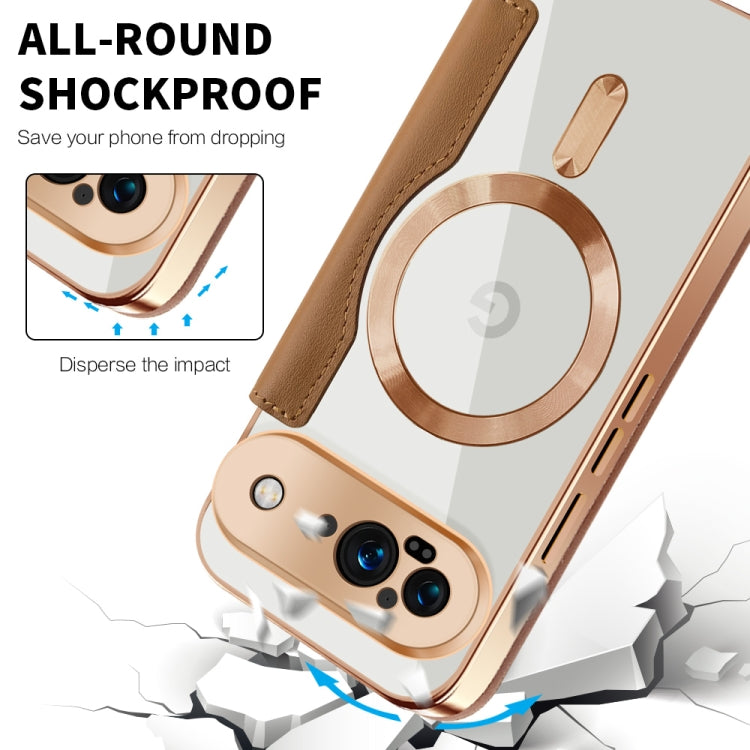 For Google Pixel 9 Shield MagSafe RFID Anti-theft Leather Phone Case