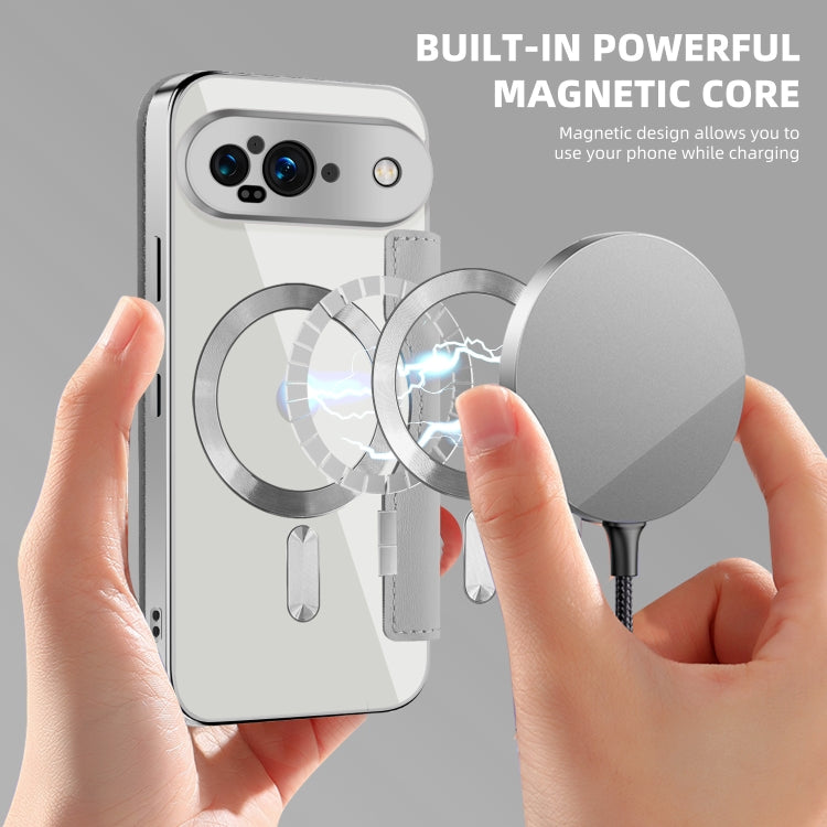 For Google Pixel 9 Shield MagSafe RFID Anti-theft Leather Phone Case